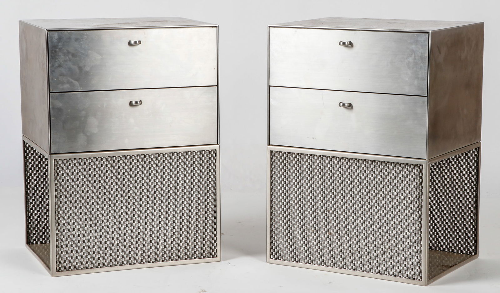 Pair of Stainless Steel Nightstands by Carl D'Aquino (1 of 6)