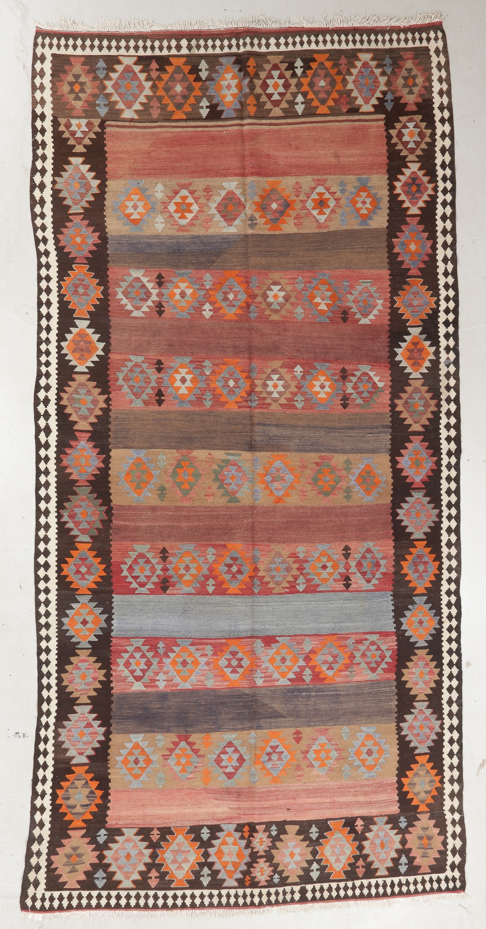 Veramin Kilim, Persia, Early 20th C., 5'9'' x 12'1'' (1 of 3)