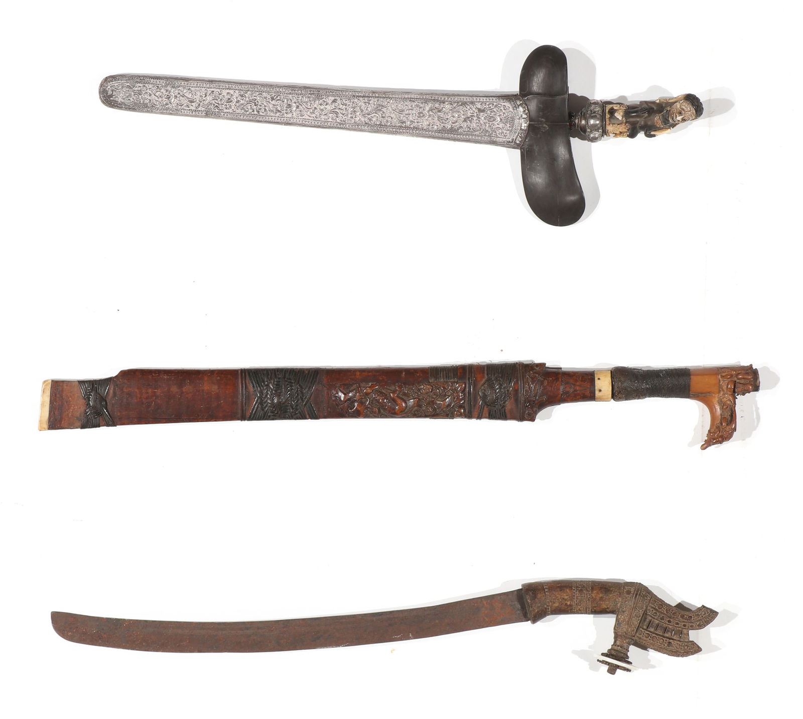 2 Krisses and 1 Dayak Mandau Sword (1 of 5)