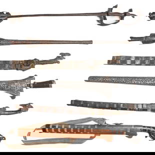 Collectors Lot of Indonesian Kris Daggers, Mace and Club: Collectors Lot of Indonesian Kris Daggers, Mace and Club. Size: ranging from 24'' x 3'' x 2.5'' (61 x 8 x 6 cm) to 31'' x 5'' x 3.5'' (79 x 13 x 9 cm).