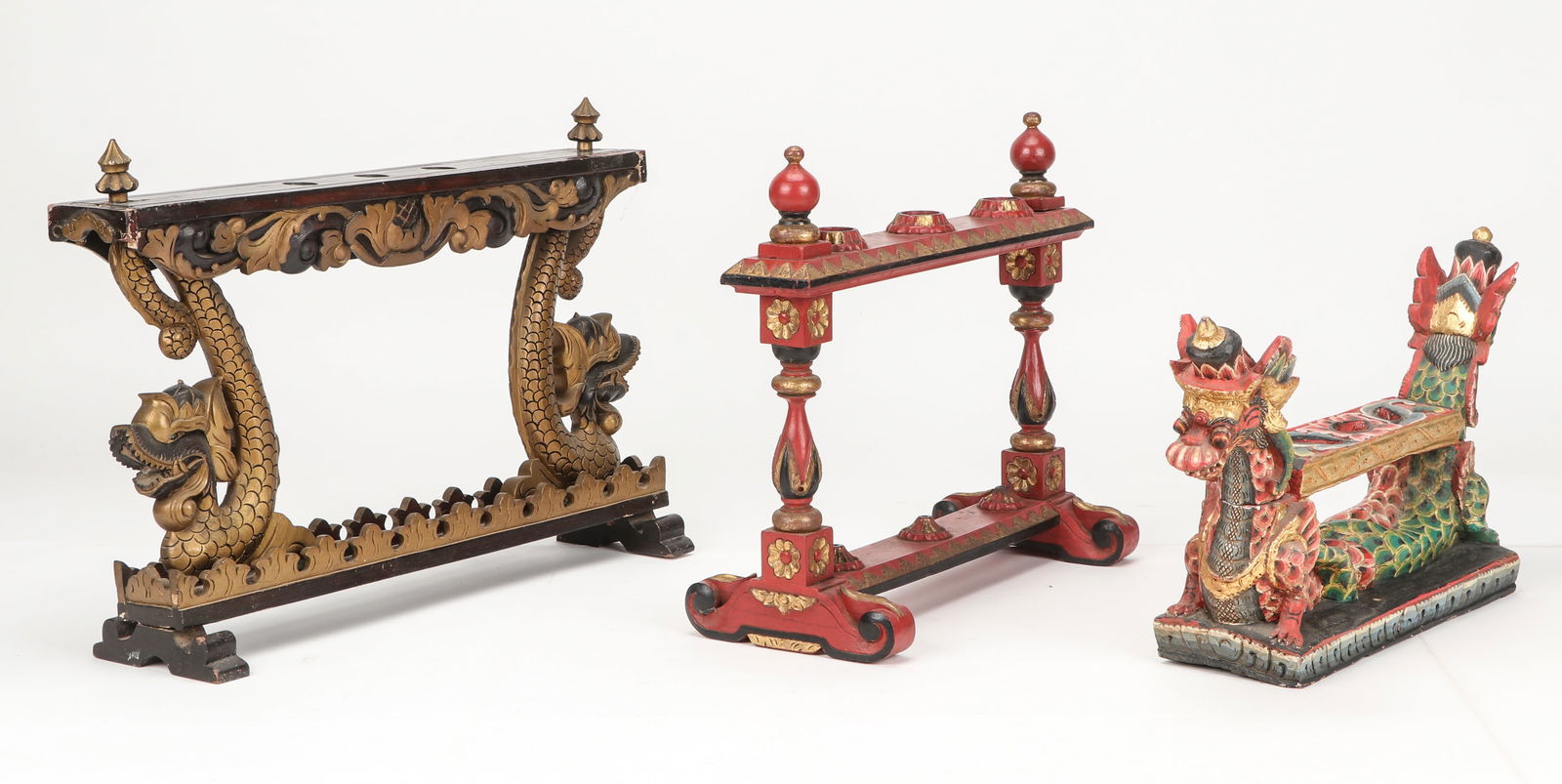 3 Ornate Indonesian Kris Holder Stands (1 of 5)