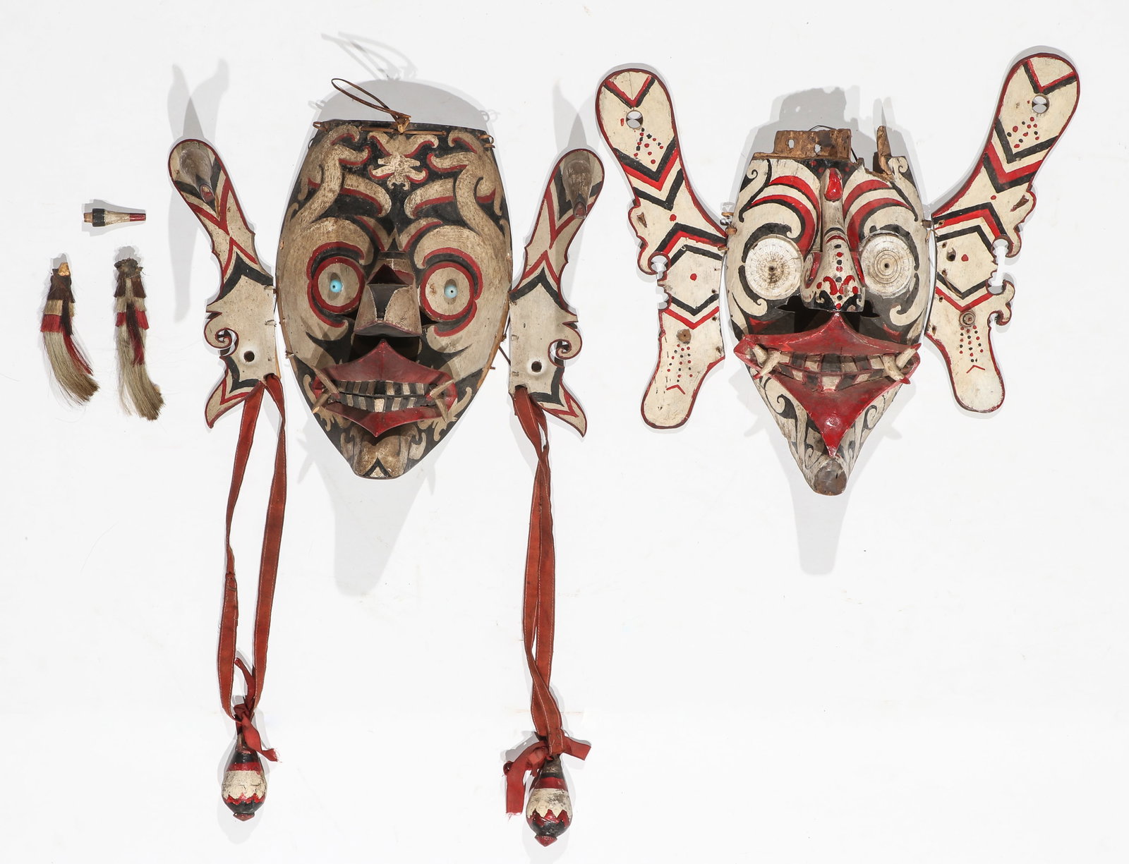 2 Dayak Hudoq Masks, Borneo, Indonesia (1 of 3)