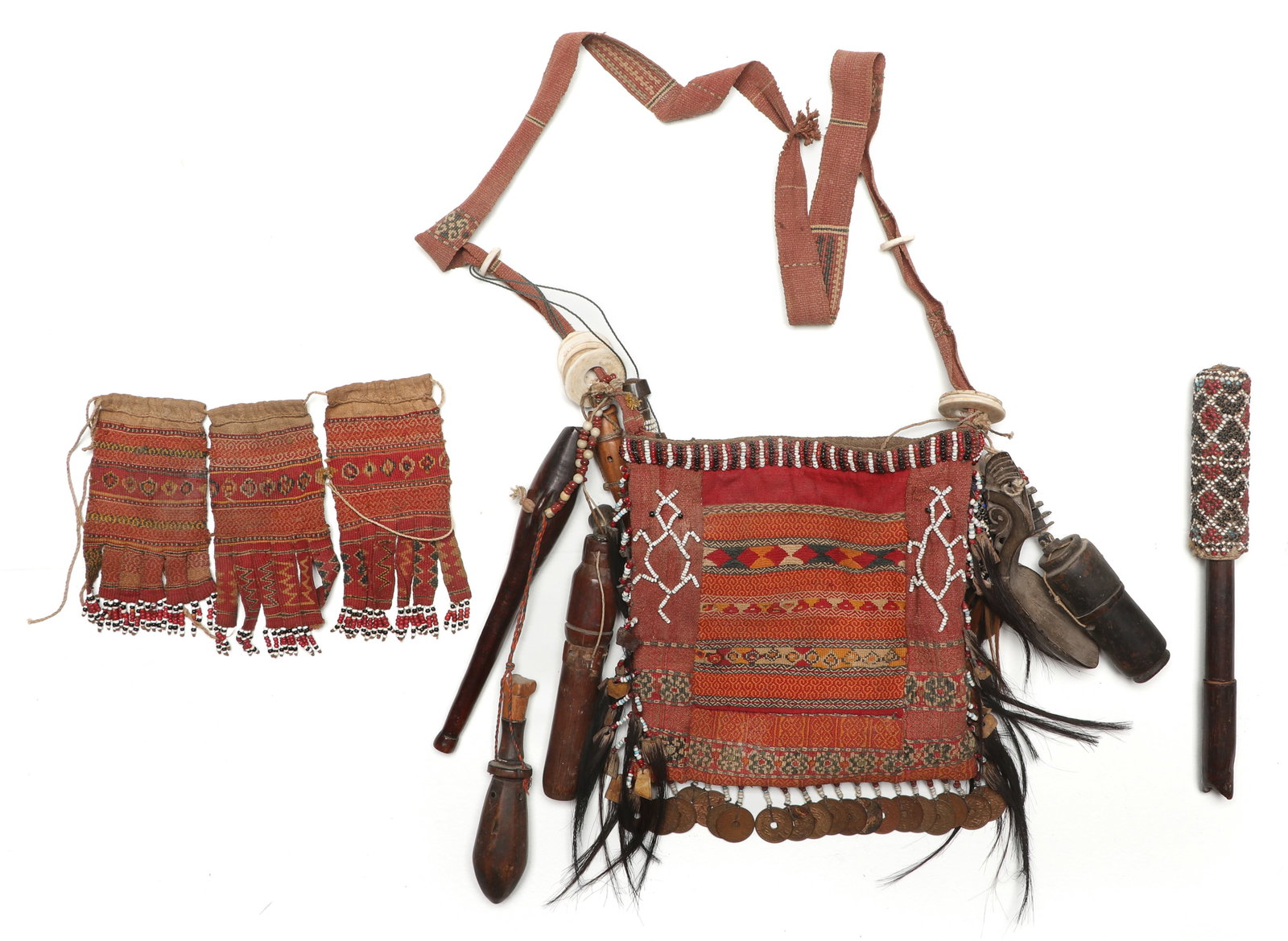 Timor Bag with Attached and Other Implements (1 of 4)