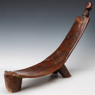 African Lobi Stool, Burkina Faso: African Lobi Stool, Burkina Faso. Provenance: ex Cathy Cootner, San Francisco. Size: 17.25'' x 27'' x 6.25'' (44 x 69 x 16 cm).