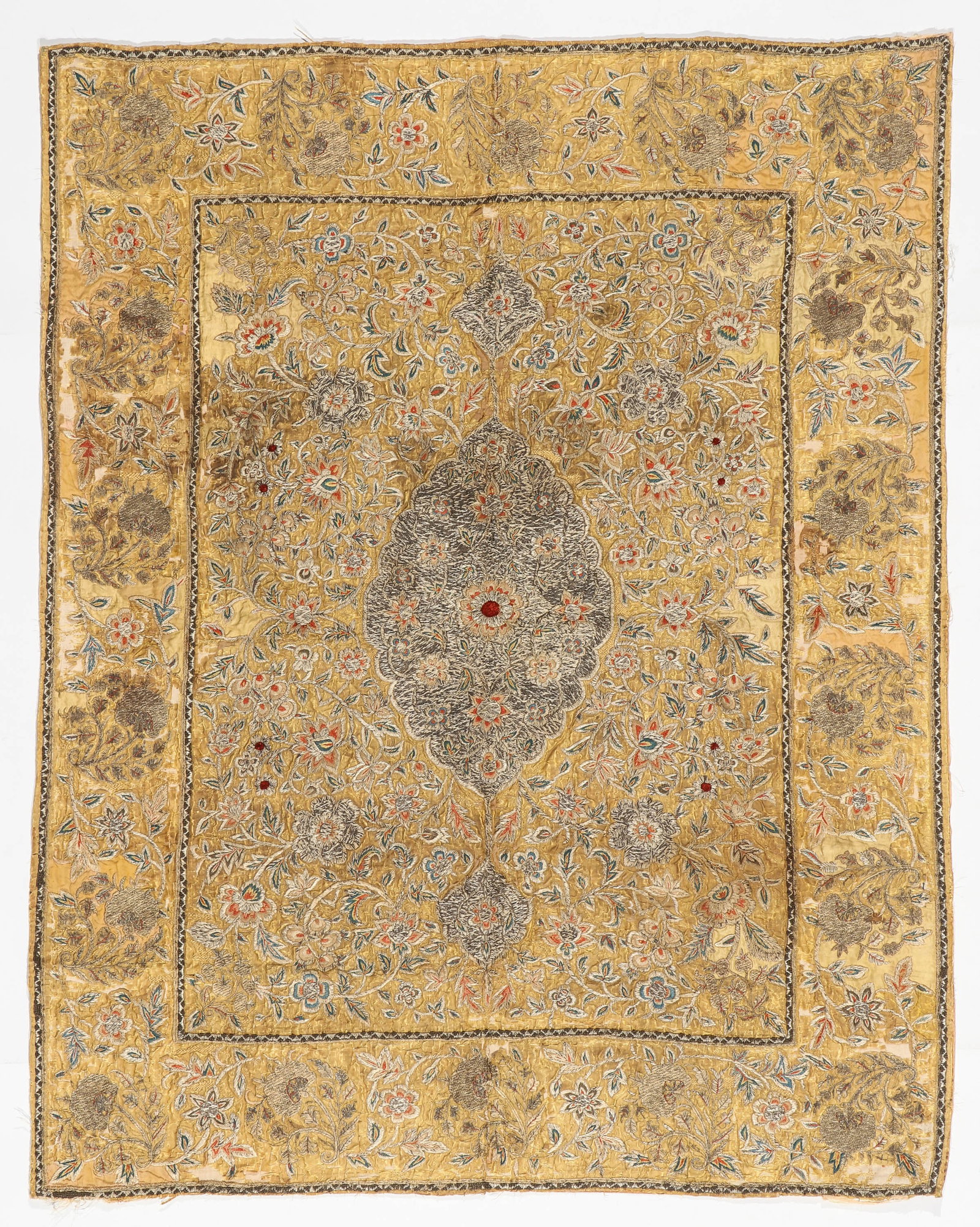 18th C. Ottoman Silk and Metal Thread Textile Hanging (1 of 4)