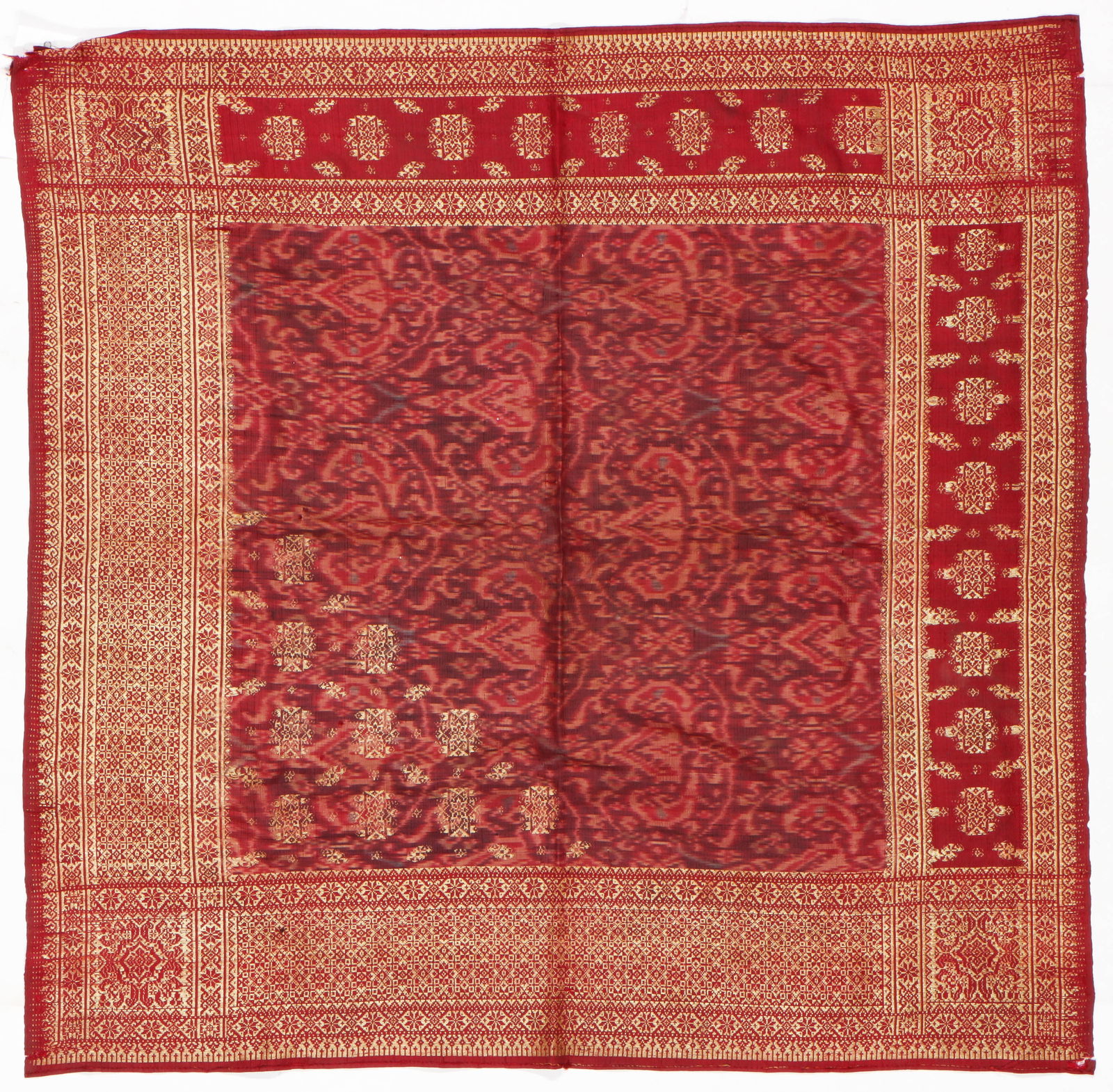 Iket Kepala, Nobleman's Headcloth, Palembang, Sumatra, Indonesia, Late 19th/20th C. (1 of 4)