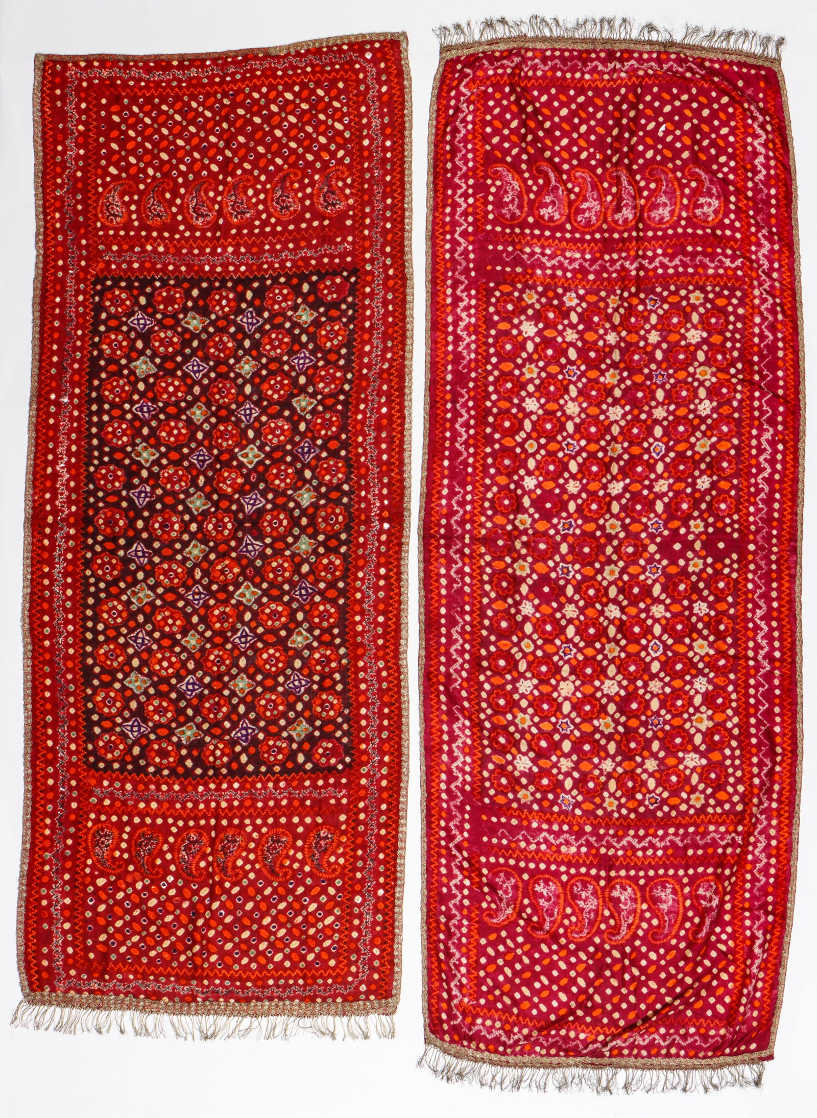 2 Indonesian Pelangi Shoulder Cloth Textiles, Early/Mid 20th C. (1 of 5)