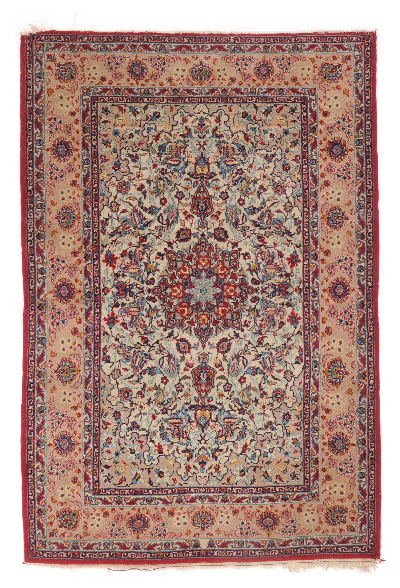 Isfahan Rug, Persia, Mid 20th C., 3'4'' x 5'0'' (1 of 4)