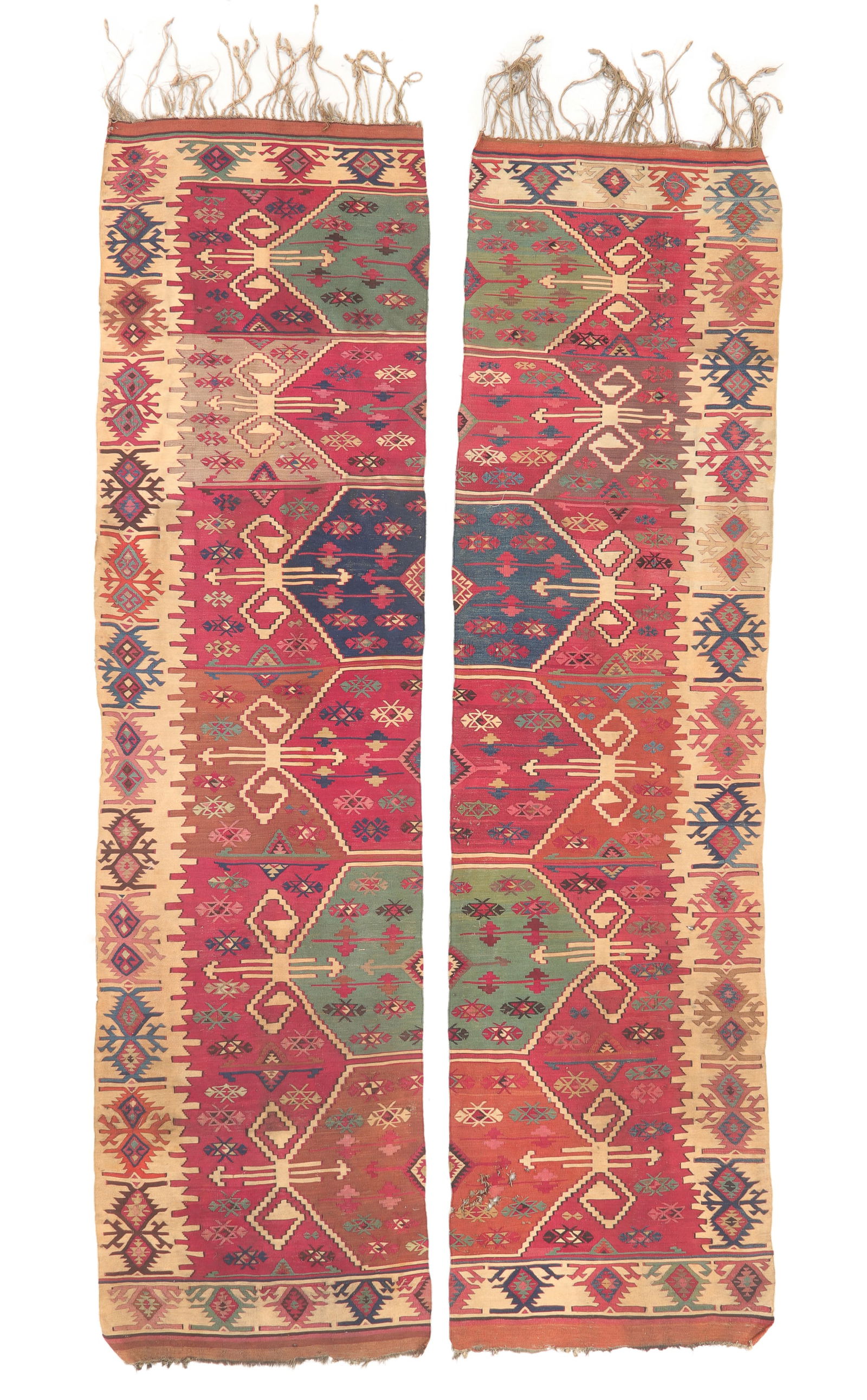 Anatolian Kilim, Turkey, Ca. 1880, 3'1'' x 11'9'' (1 of 3)