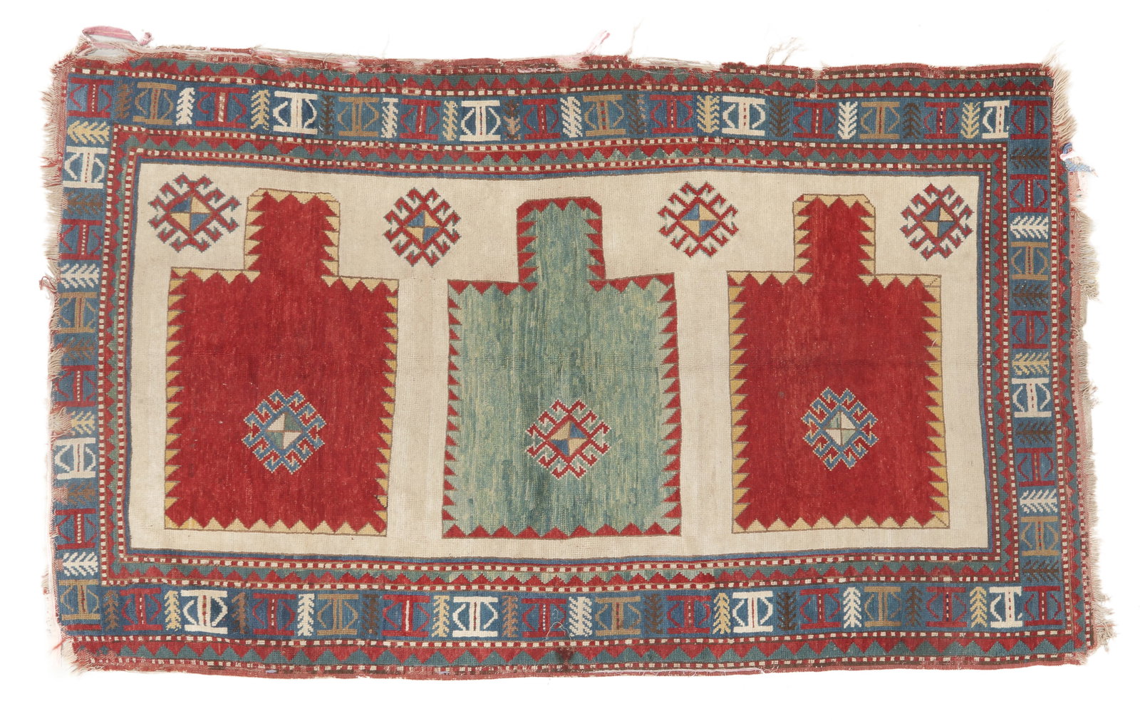 Kazak Saf Rug, Caucasus, Mid 20th C., 8'0'' x 4'7'' (1 of 4)