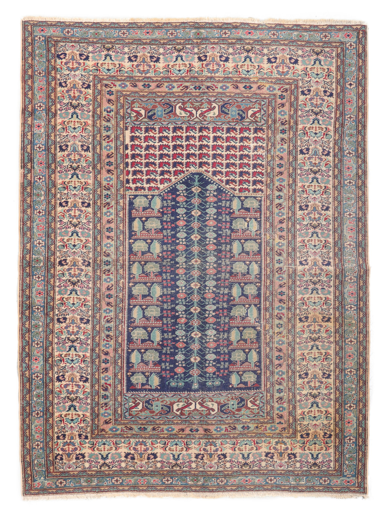 Kayseri Mezarlik Rug, Turkey, Mid 20th C., 4'0'' x 5'4'' (1 of 4)
