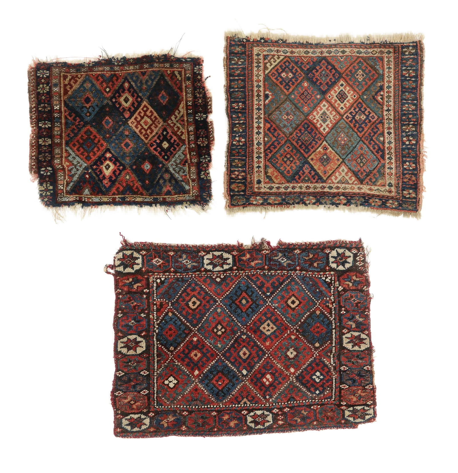 Three 19th C. Jaff Kurd Bagfaces (1 of 5)