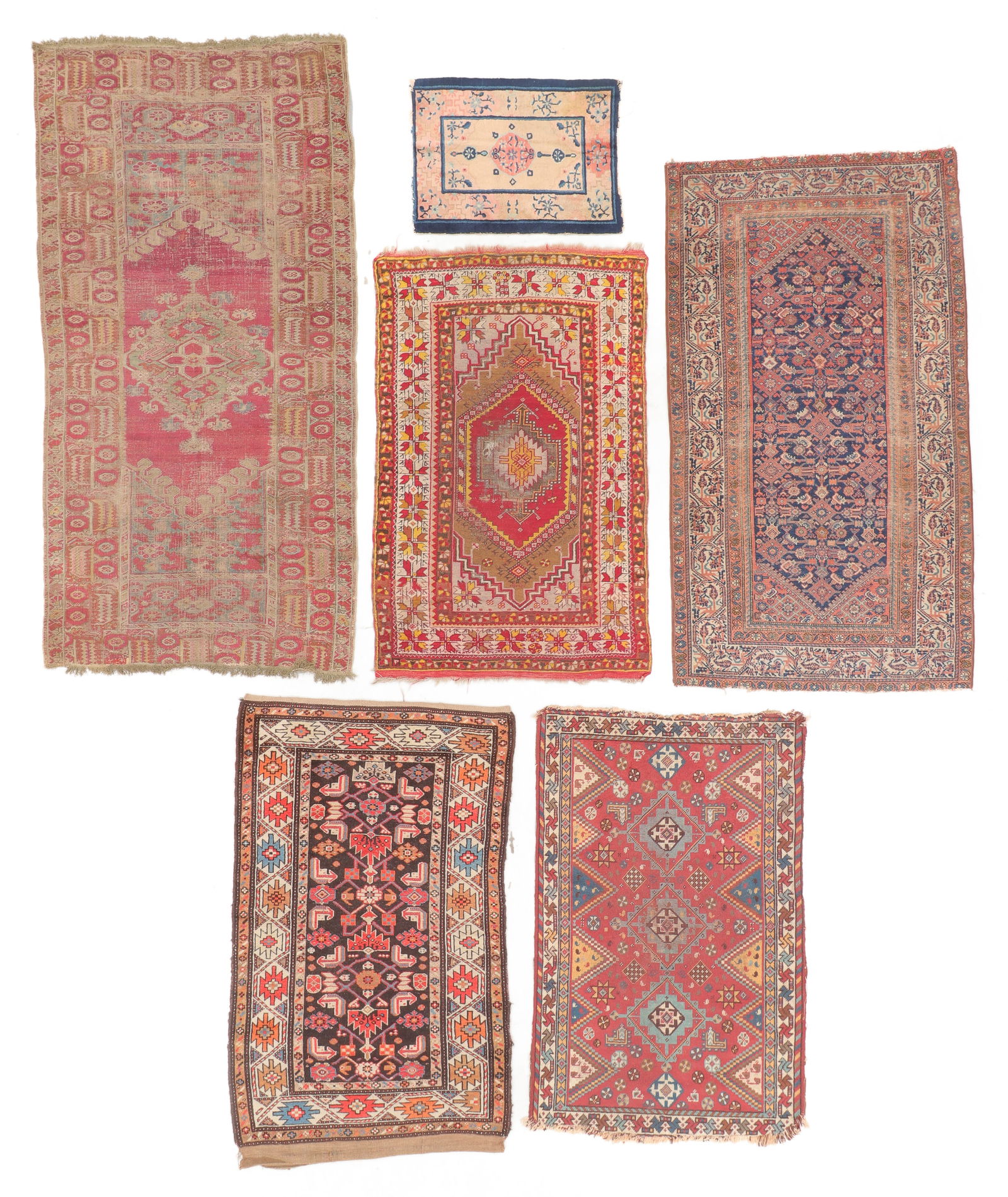 Estate Grouping of Antique Oriental Rugs (6) (1 of 6)