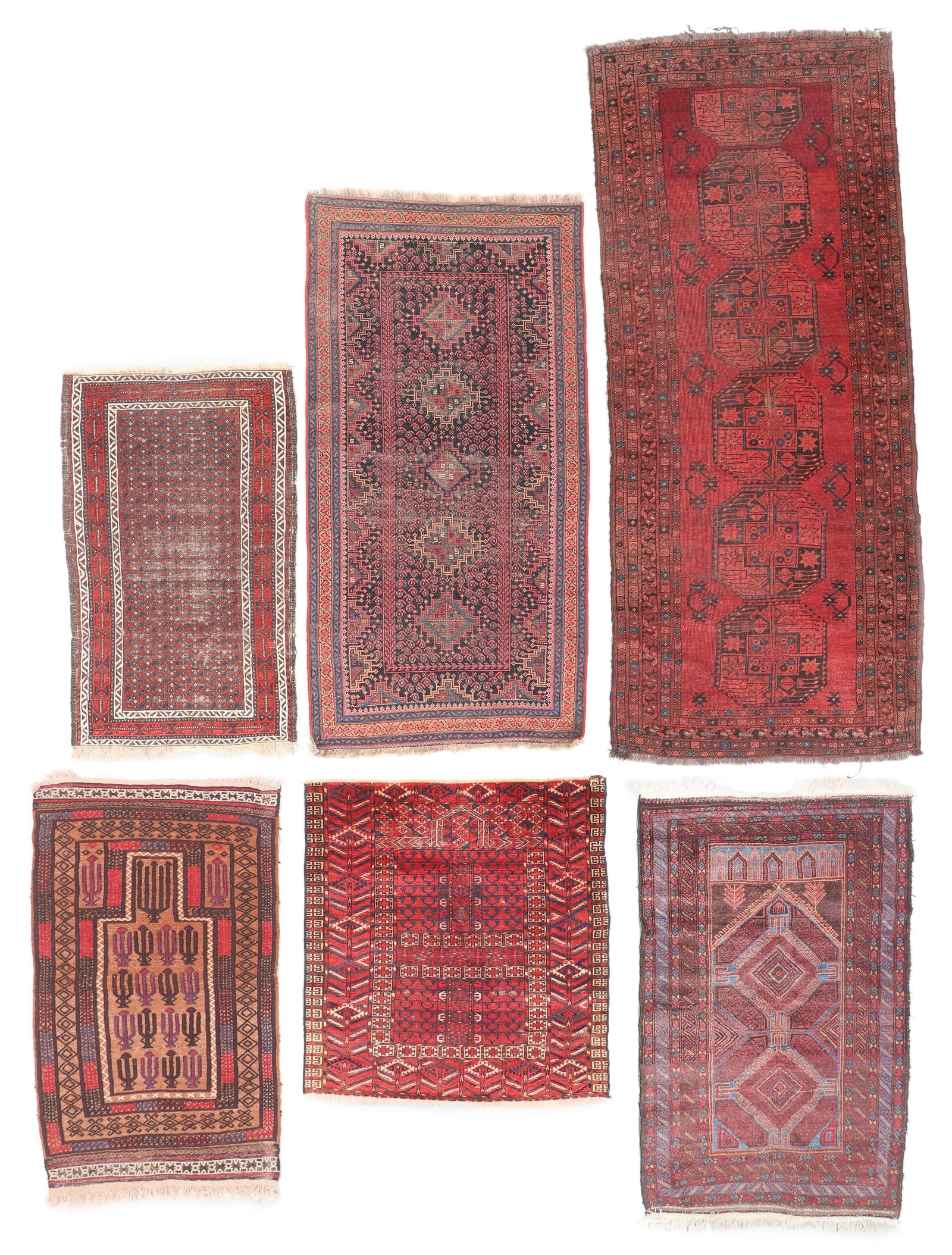 Estate Grouping of 6 Turkmen/Baluch Rugs (1 of 7)