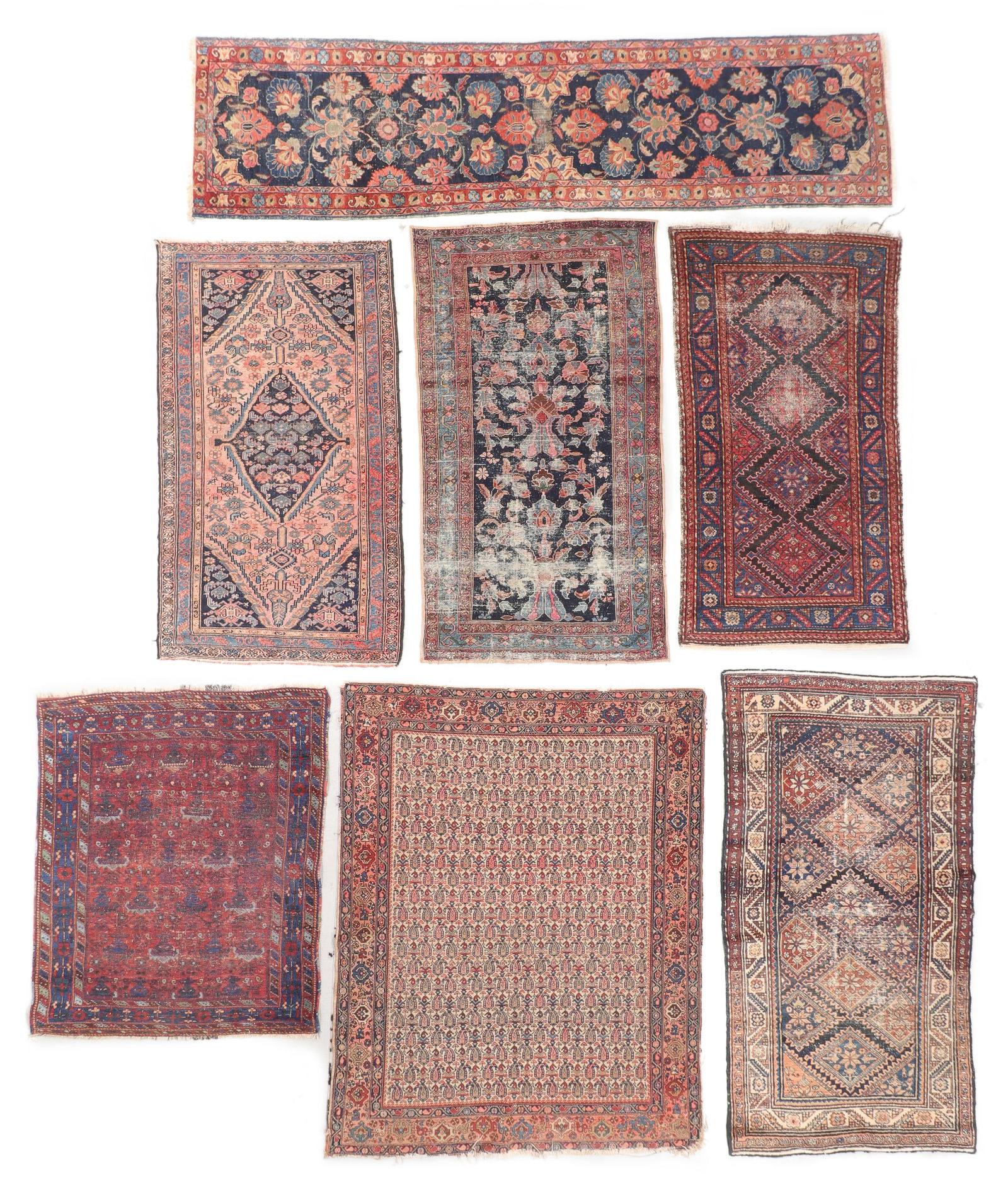 Estate Grouping of 7 Antique Persian Rugs (1 of 7)