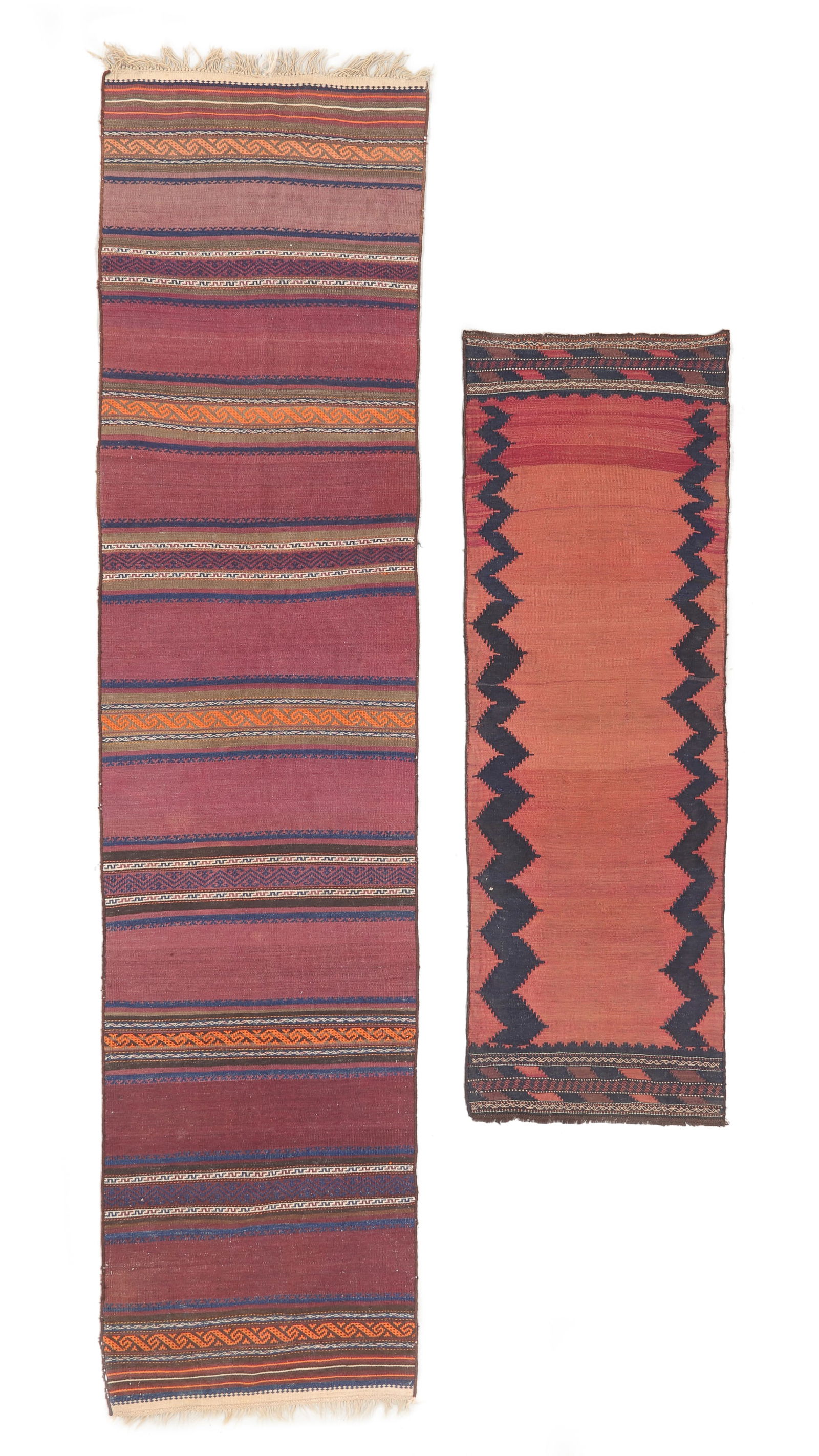 2 Afghan Baluch Kilims, Mid/Late 20th C., 2'3'' x 9'4'' (1 of 4)