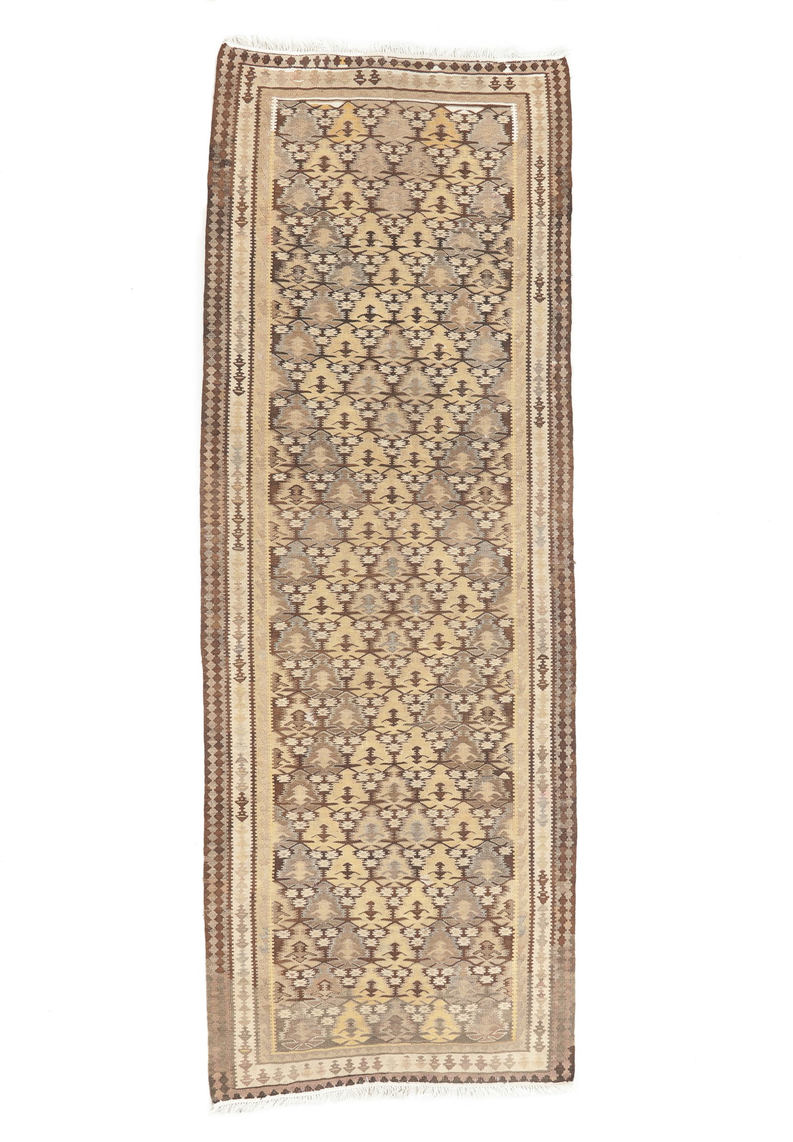 Veramin Kilim, Persia, Ca. 1940, 3'2'' x 9'1'' (1 of 4)