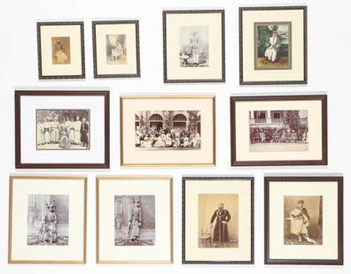 Collection of Photographs of Late 19th - Early 20th C. India and Egypt: Collection of Photographs of Late 19th - Early 20th C. India and Egypt. Including English colonials. Framed. Size: Ranging from 5.25'' x 3.5'', 13 x 9 cm (sight) to 7.5'' x 13'', 19 x 33 cm (sight); 1