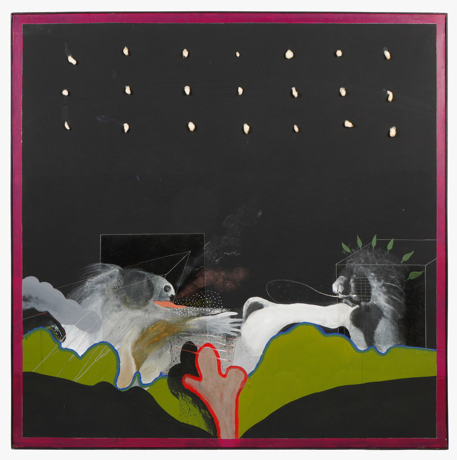 David Lynch (b. 1946) "Untitled" Painting (1 of 2)