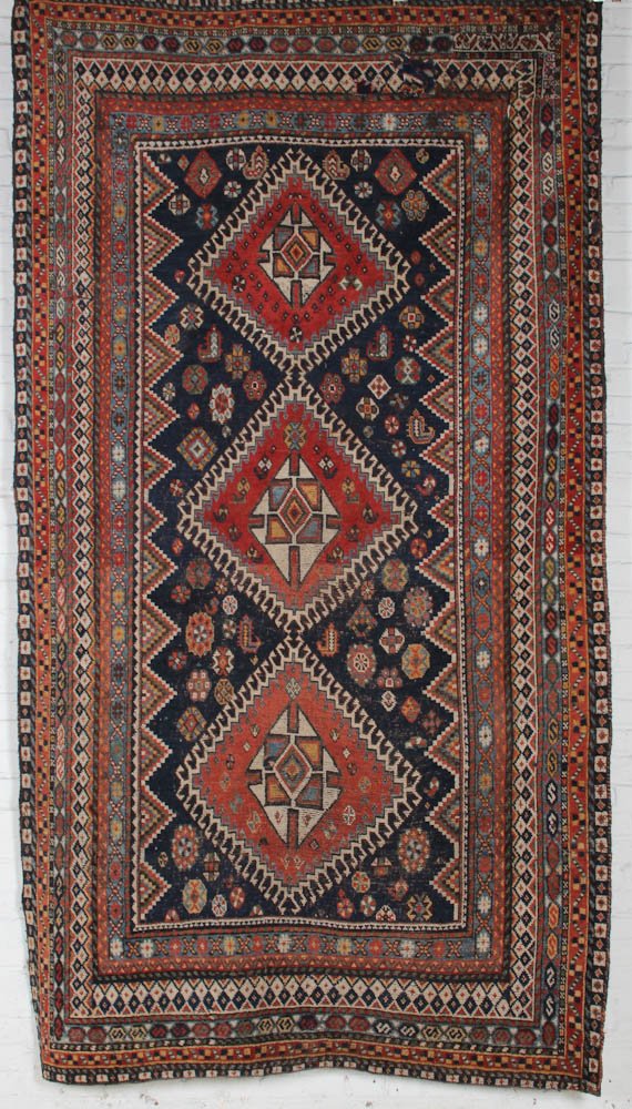 Lori Rug: Lori Rug, Persia, circa 1900, areas of wear, patches. Dimensions: 9'7" x 5'2".