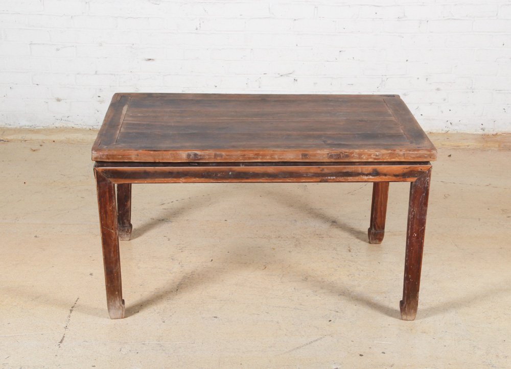 Chinese LowTable: Chinese Table, early 20th c, elm. Dimensions: 23 x 42 x 29 inches. Property of Michaelian and Kohlberg.