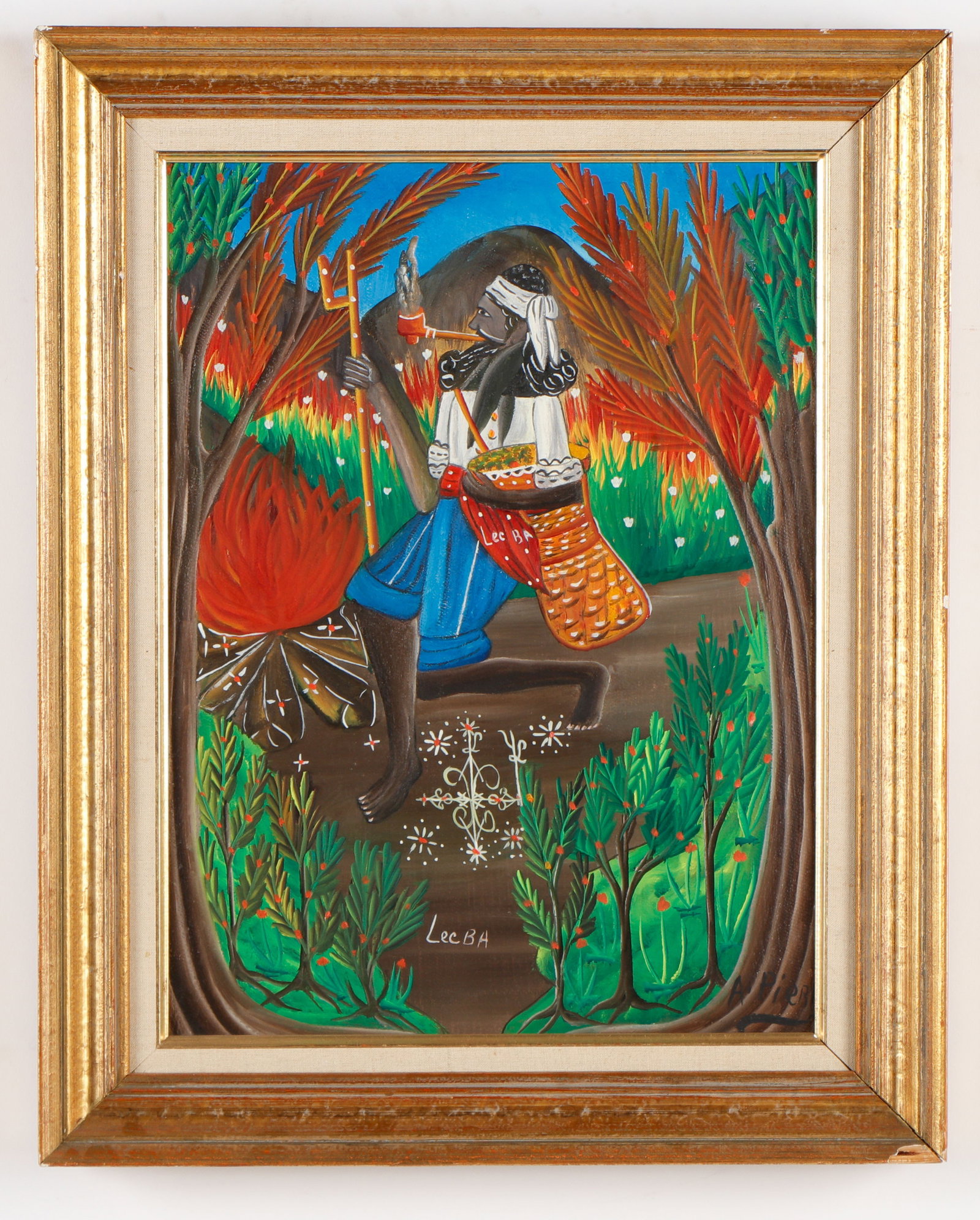Andre Pierre (Haitian/Port-au-Prince, 1916-2005)"LecBa" (1 of 3)