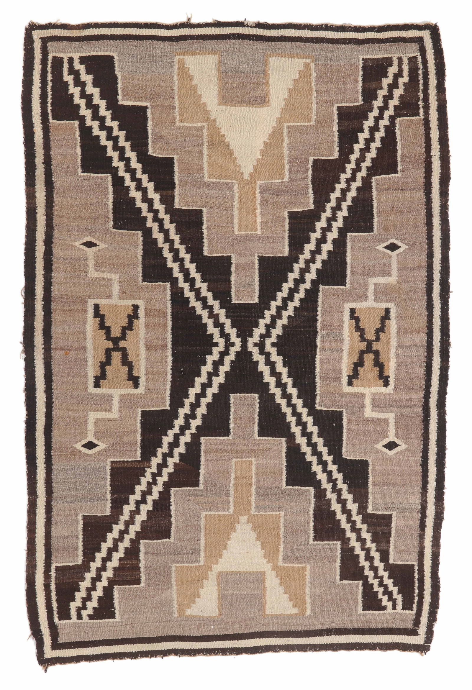 Navajo Rug, Early 20th C., 3'1'' x 4'7'' (1 of 3)
