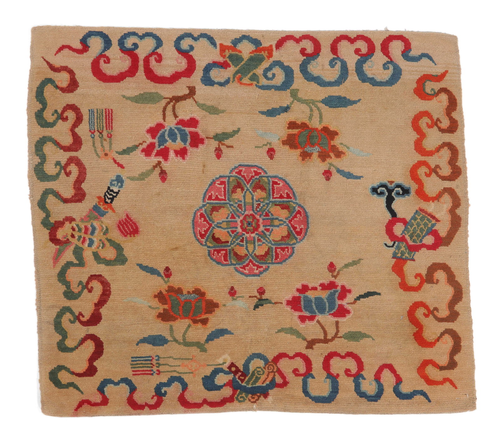 Sitting Rug, Central Tibet, Early 20th C., 2'8'' x 3'0'' (1 of 4)