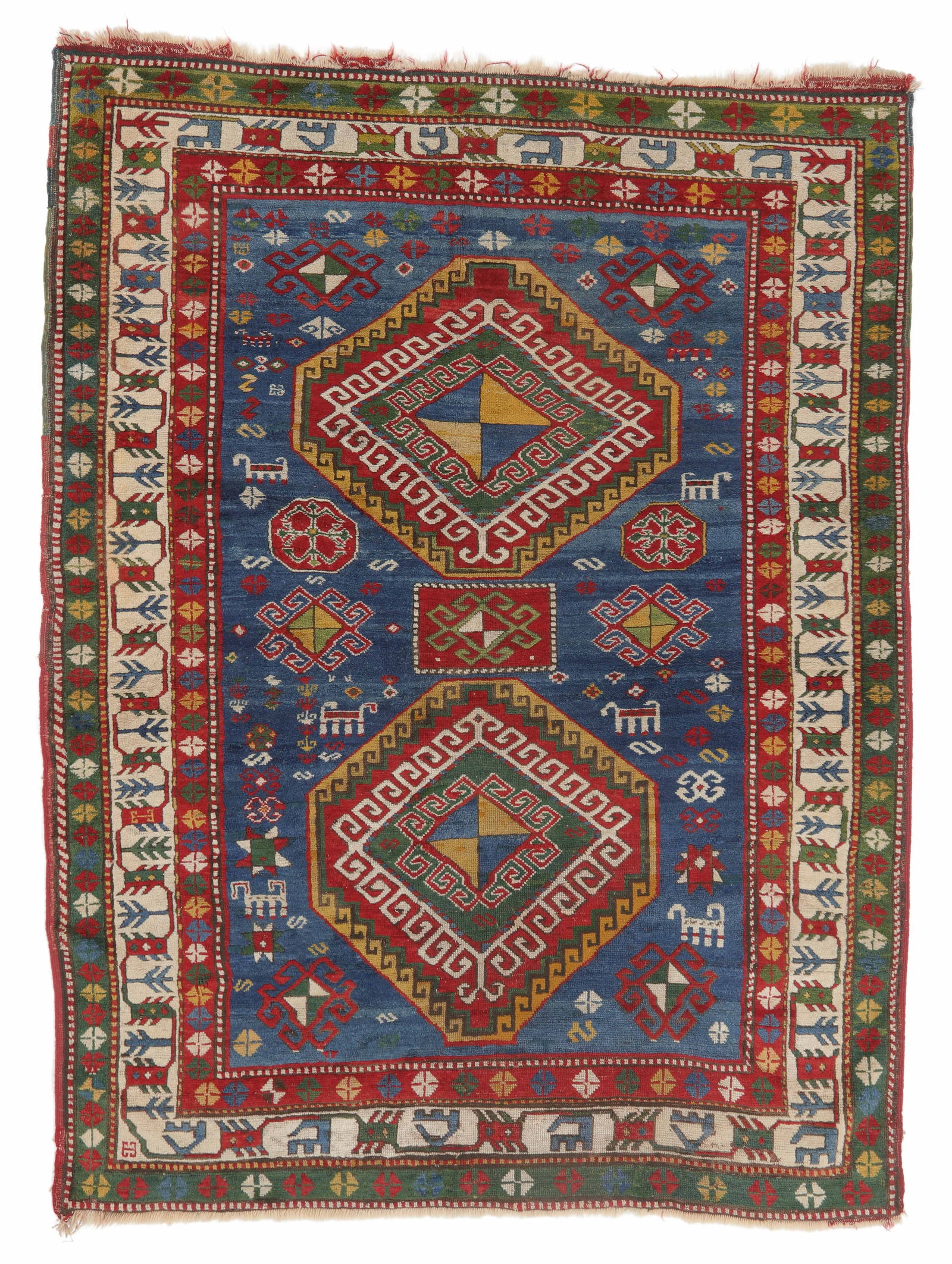Kazak Rug, Caucasus, Ca. 1875, 4'8'' x 6'4'' (1 of 4)