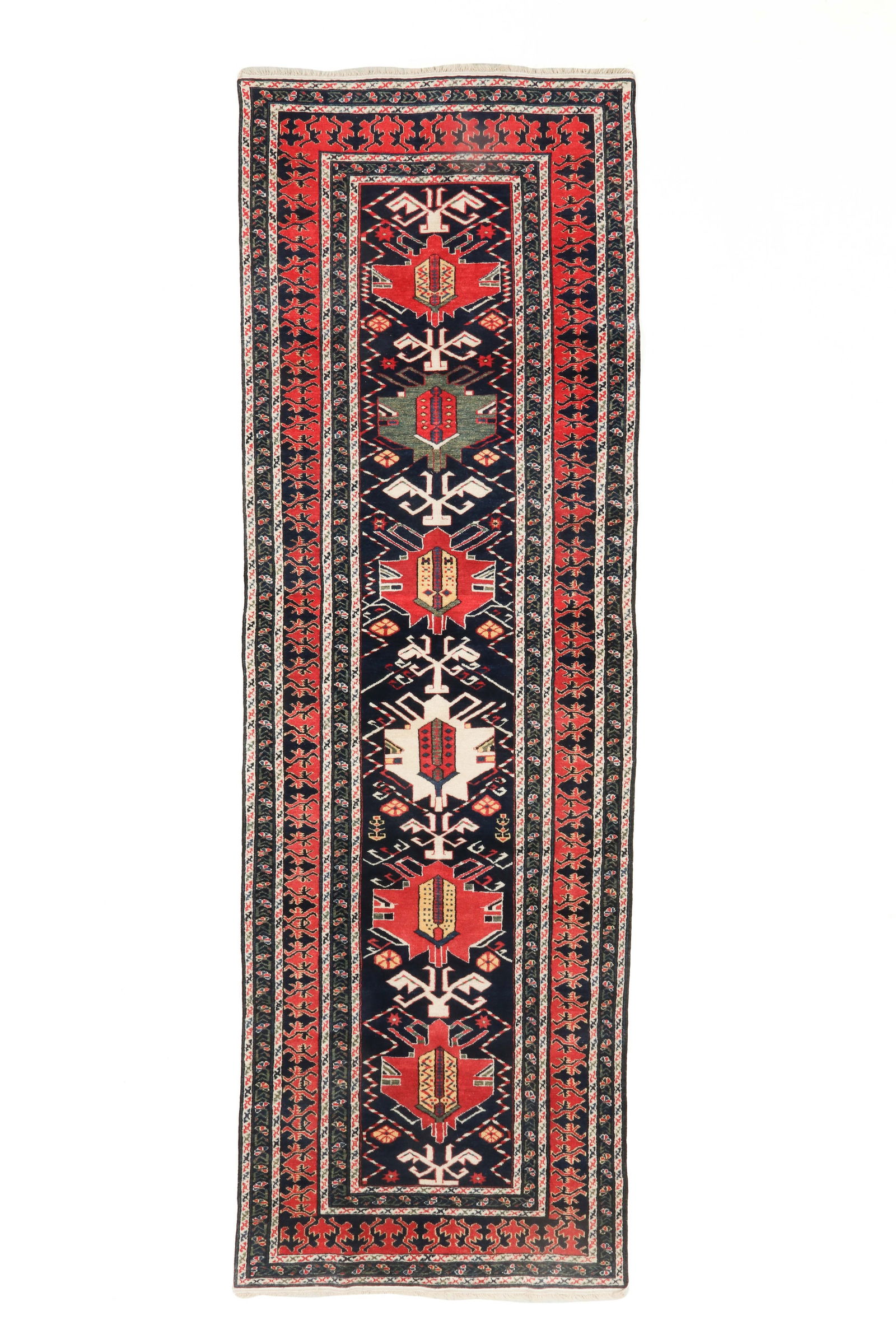 Vintage Kuba Rug, Azerbaijan, 3'3'' x 9'10'' (1 of 4)