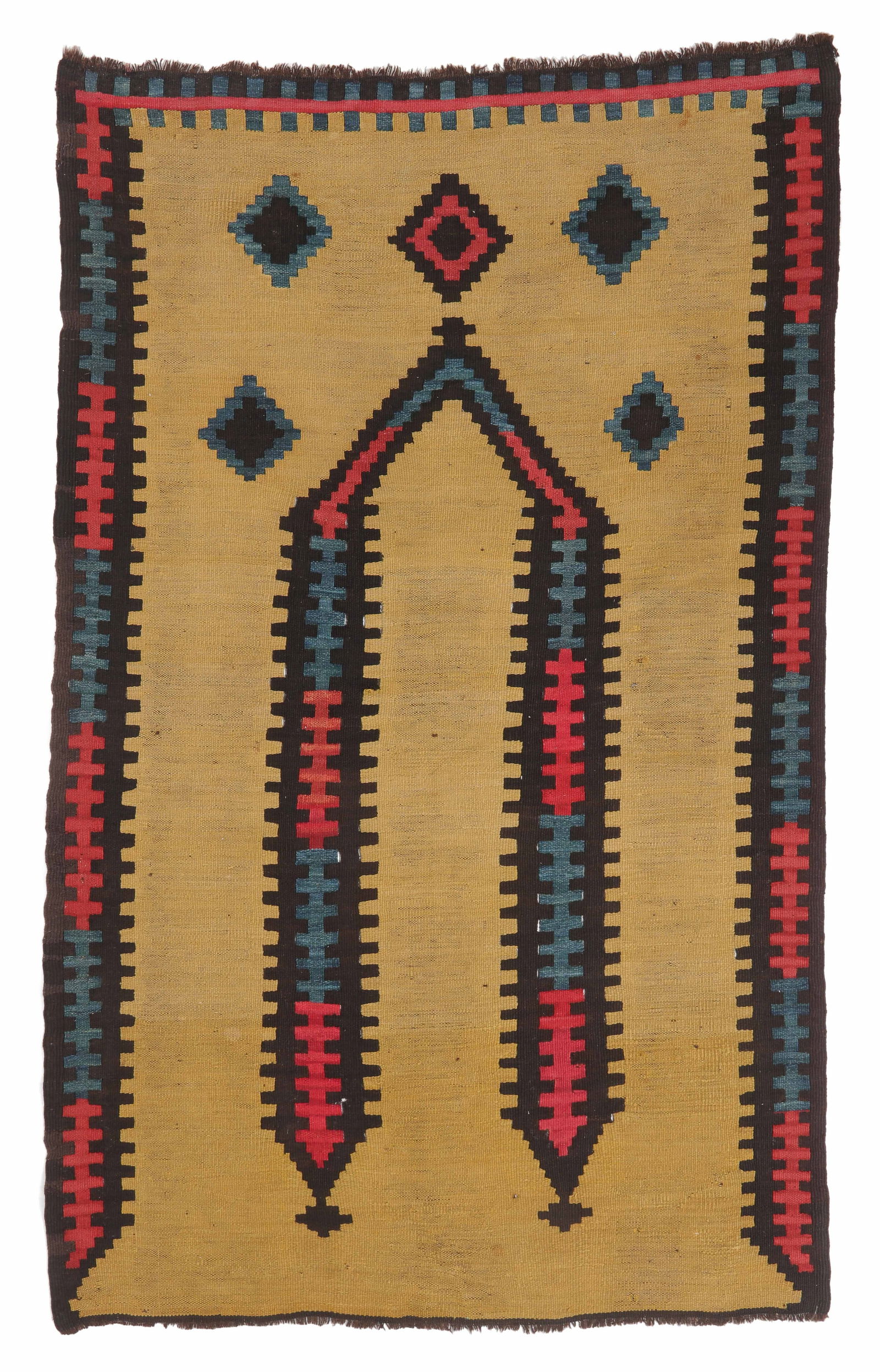 Anatolian Prayer Kilim, Turkey, Ca. 1900, 3'5'' x 5'7'' (1 of 3)