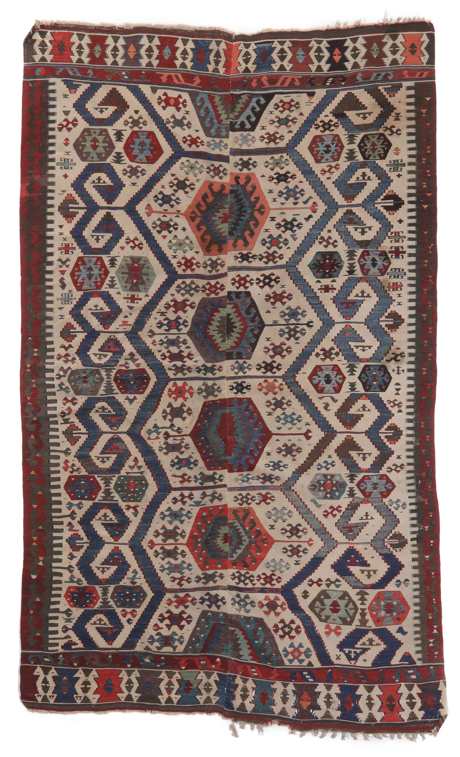 Aydin Kilim, Turkey, Ca. 1875, 5'2'' x 8'10'' (1 of 3)