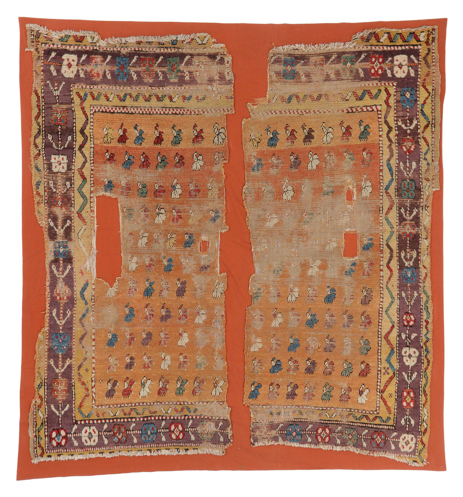 Early Central West Anatolian Cal Rug, Turkey, 18th C., Possibly Earlier, 5'4'' x 5'9'' (163 x 175 (1 of 3)