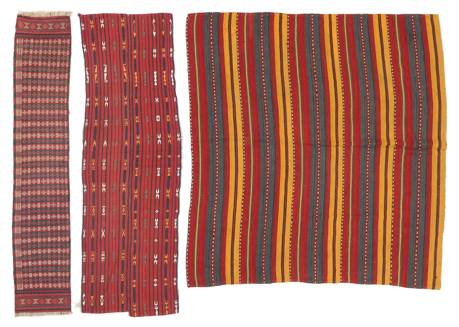 Three Antique Flatweaves, Ca. 1900 (1 of 4)