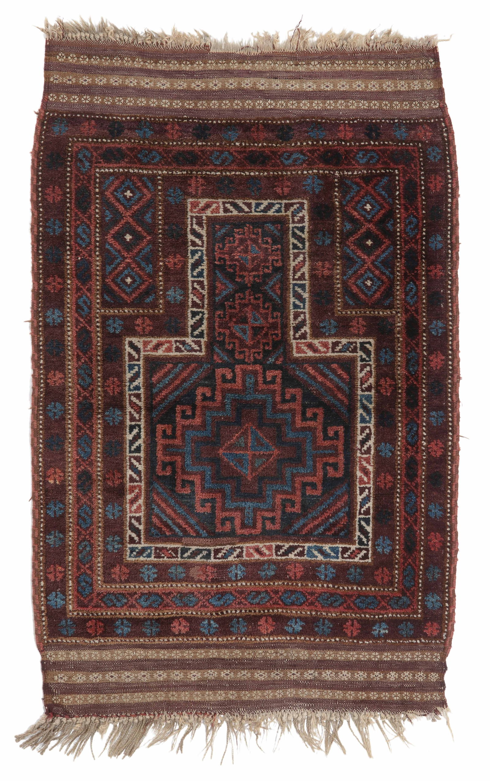 Baluch Prayer Rug, NE Persia, Late 19th C., 3'0'' x 4'7'' (1 of 4)