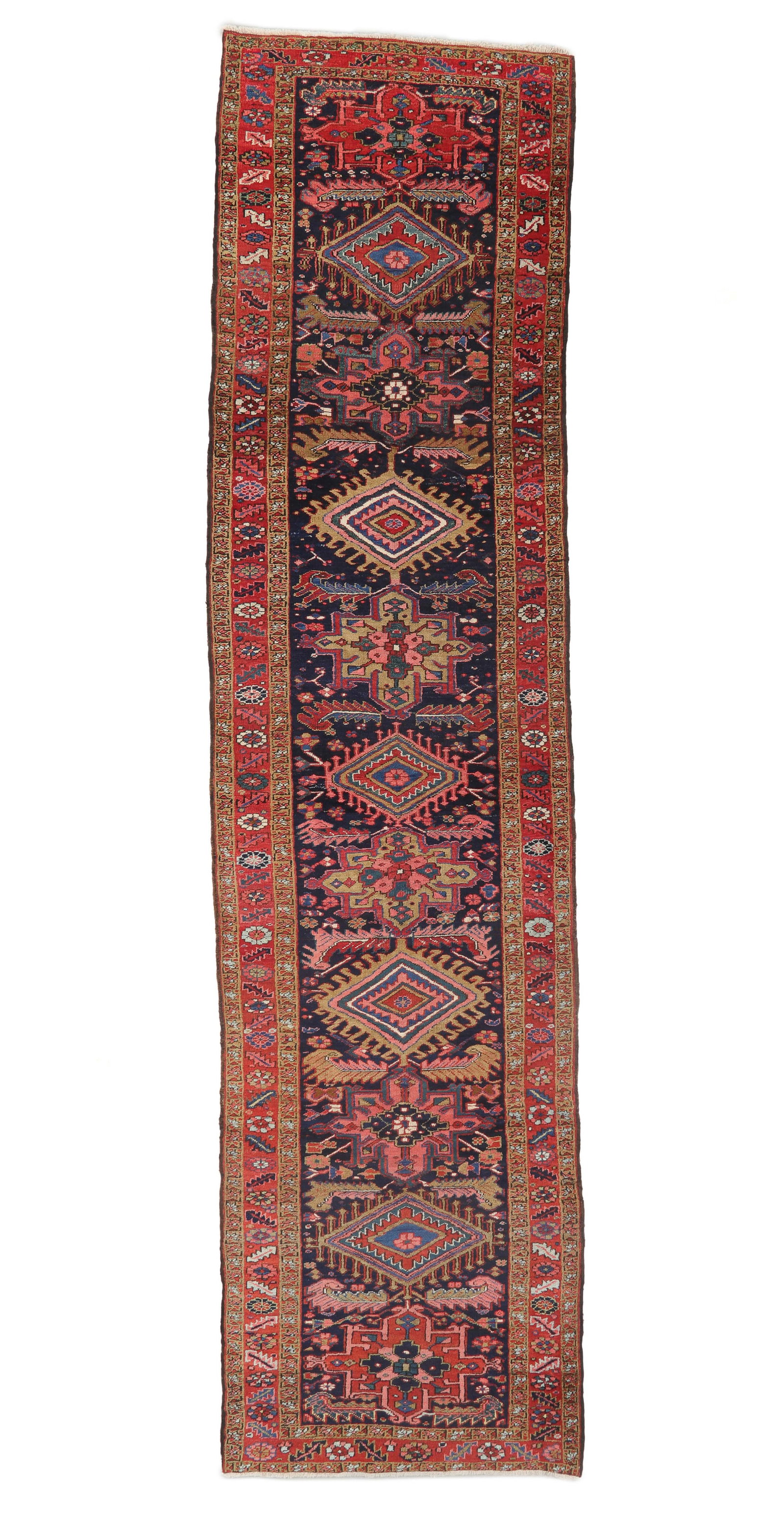 Heriz Runner, Persia, Late 19th C., 3'1'' x 12'7'' (1 of 4)