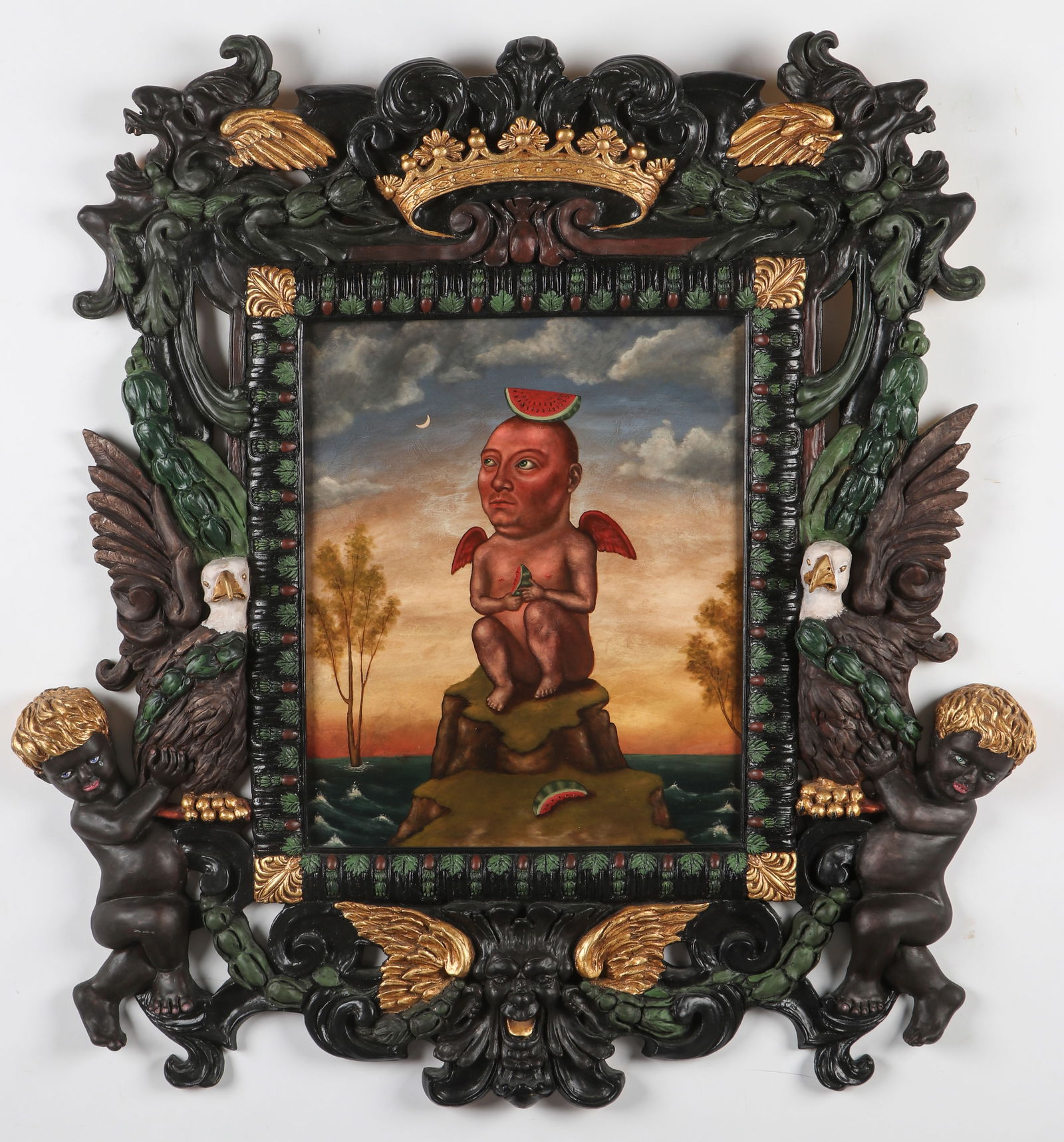 Fred Stonehouse (American, b. 1960) Untitled, Acrylic on Wood 1993 (1 of 7)