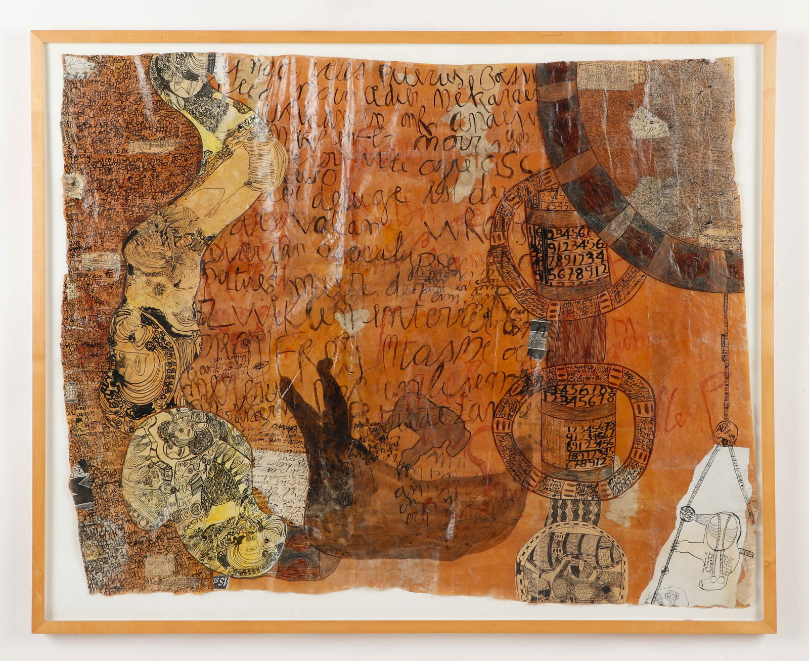 Genevieve Seille (French, b. 1951) "Mapa Ed Veniis V," 1991 (1 of 2)