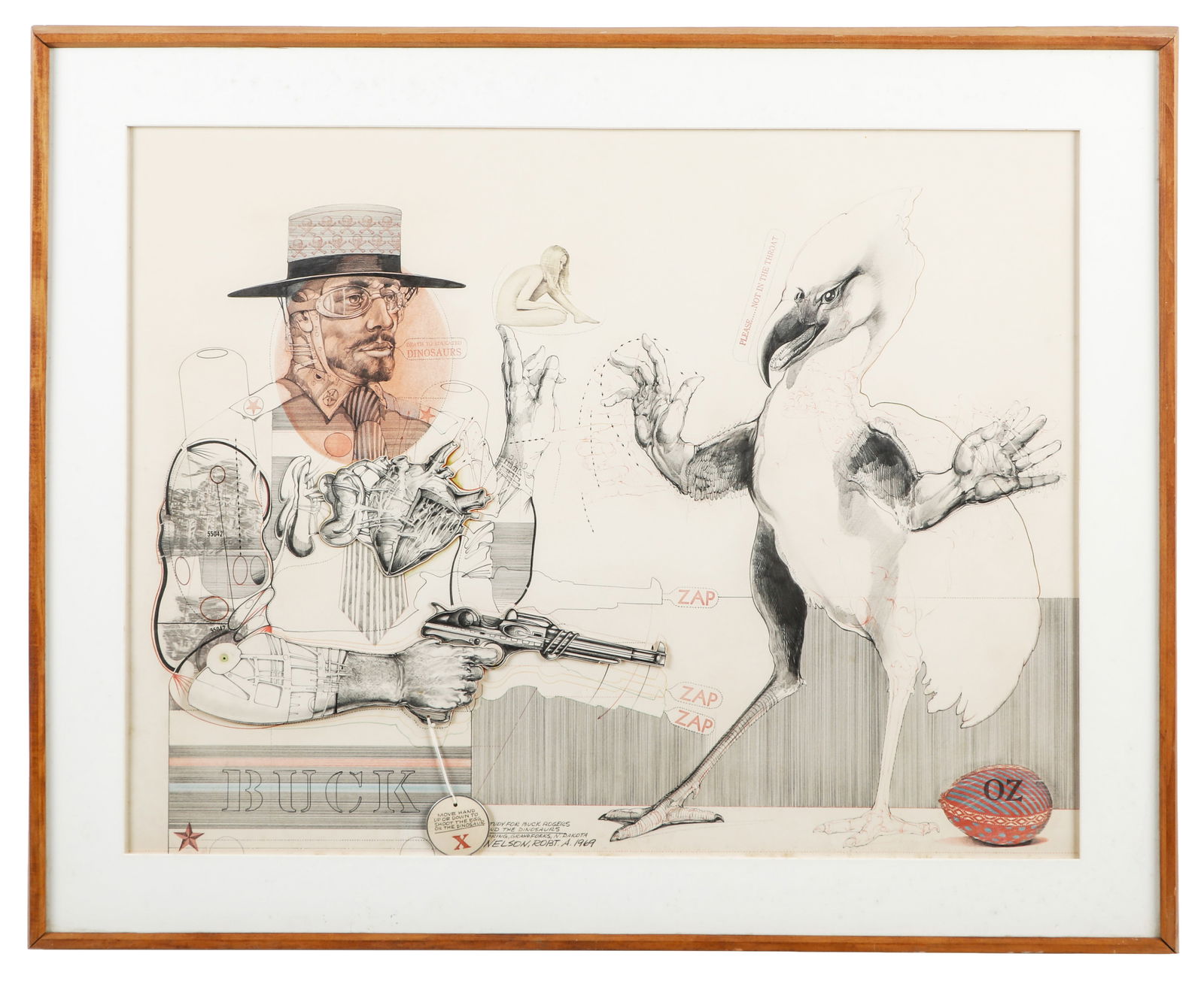 Robert A. Nelson (American, 1925-2021) "Study for Buck Rogers and the Dinosaurs," 1969 (1 of 3)