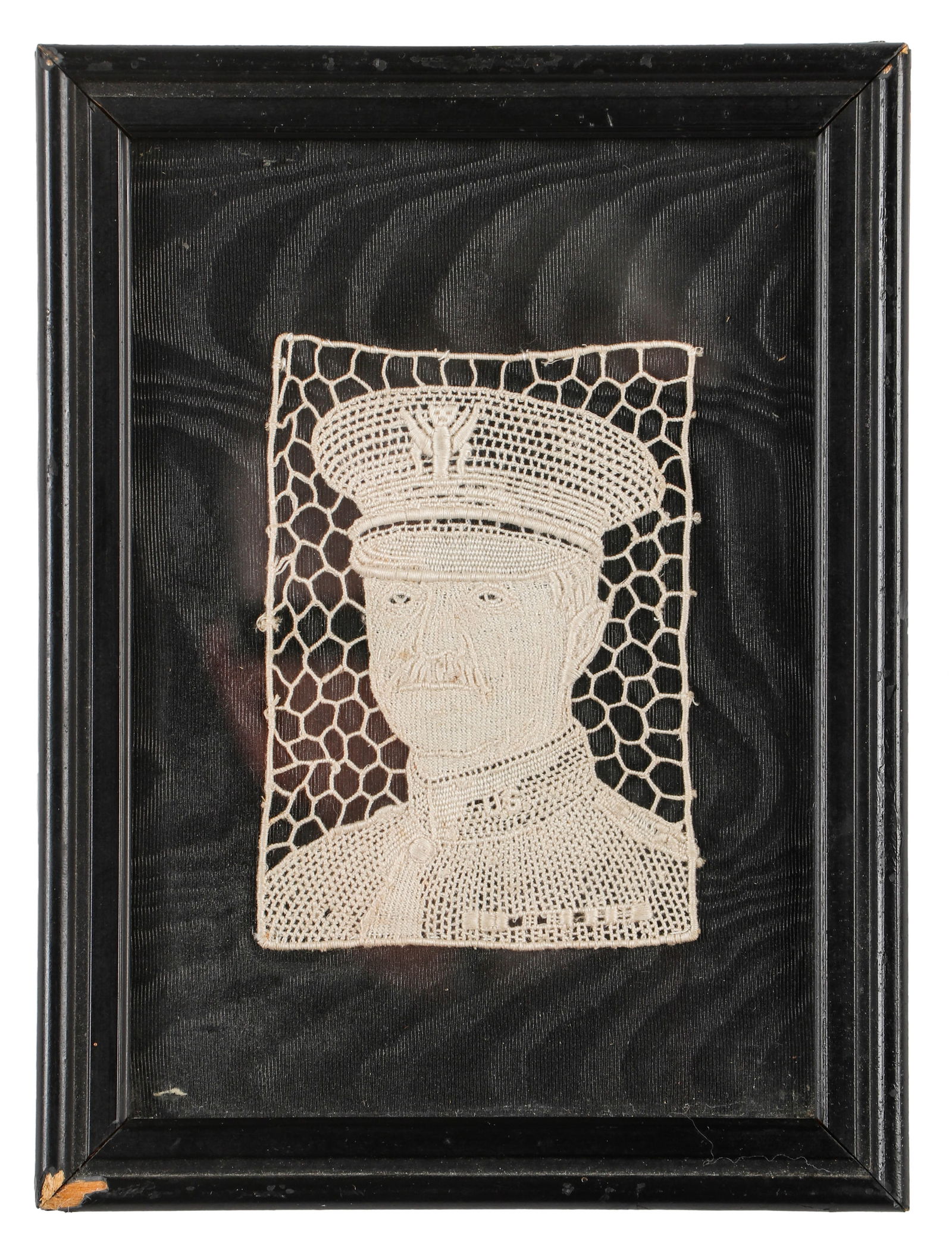 Commemorative Lace Portrait of General John J. "Black Jack" Pershing (1 of 3)