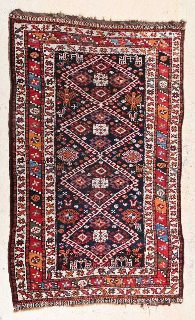 Lori Rug: Lori Rug, Persia, circa 1900, overall good condition, minor wear. Size: 5' 11" x 3' 8". Cost for us to pack and ship this item via UPS GROUND in the continental USA (includes insurance, with signature