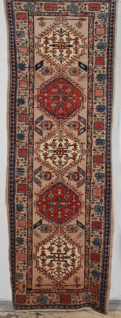Camel Field Long Rug: Camel Field Long Rug, Turkey, 20th c. Size: 3' 3" x 9' 7". Cost for us to pack and ship this item via UPS GROUND in the continental USA (includes insurance, with signature required): $45.