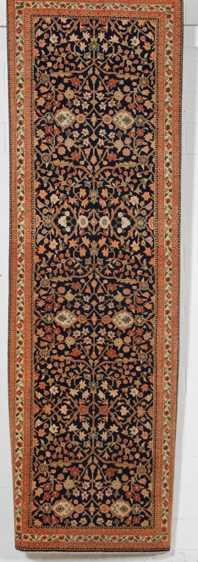 Classical Agra Carpet: Classical Agra Carpet, India. Size: 3'10" x 12'. Cost for us to pack and ship this item via UPS GROUND in the continental USA (includes insurance, with signature required): $65.