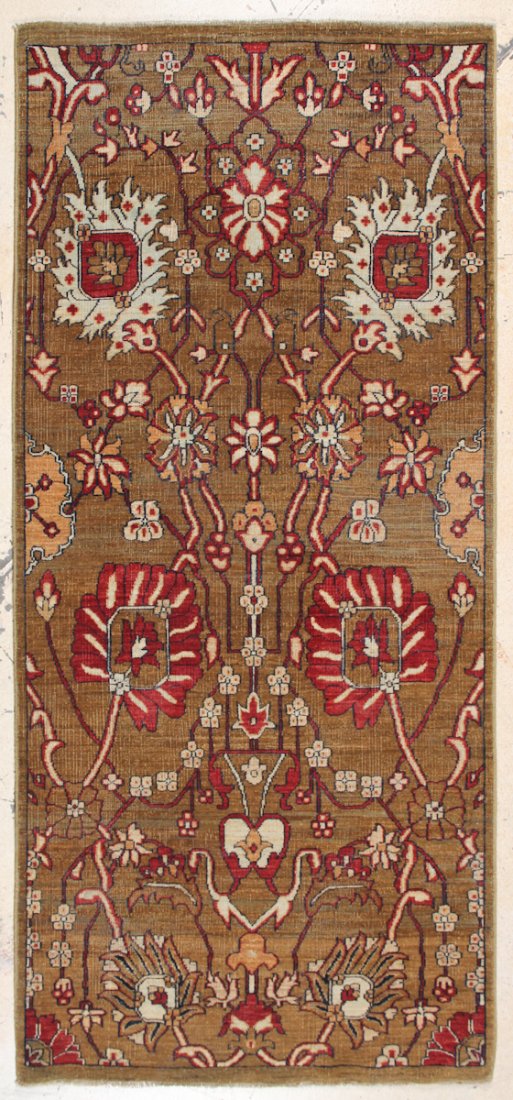 Small Agra Carpet: Small Agra Carpet, India. Size: 2' 10" x 6' 1". Cost for us to pack and ship this item via UPS GROUND in the continental USA (includes insurance, with signature required): $45.