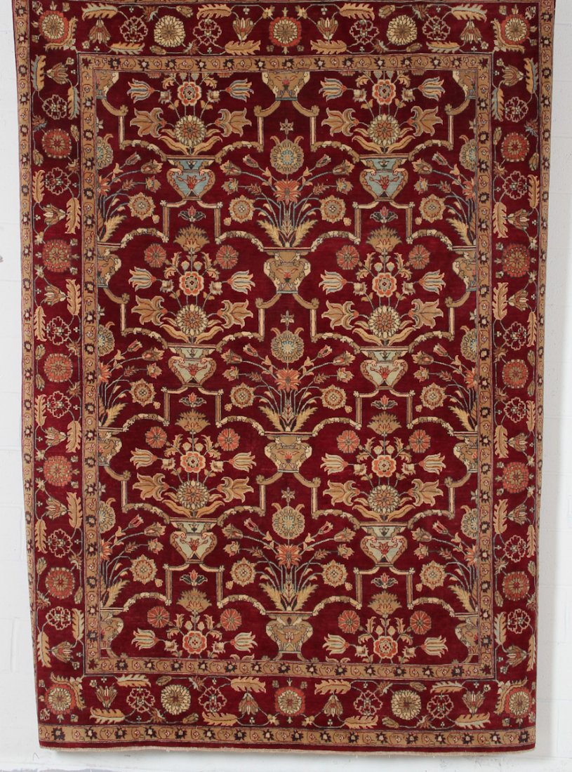 Classical Agra Carpet: Classical Agra Carpet, India. Size: 6'4" x 8'10". Cost for us to pack and ship this item via UPS GROUND in the continental USA (includes insurance, with signature required): $65.