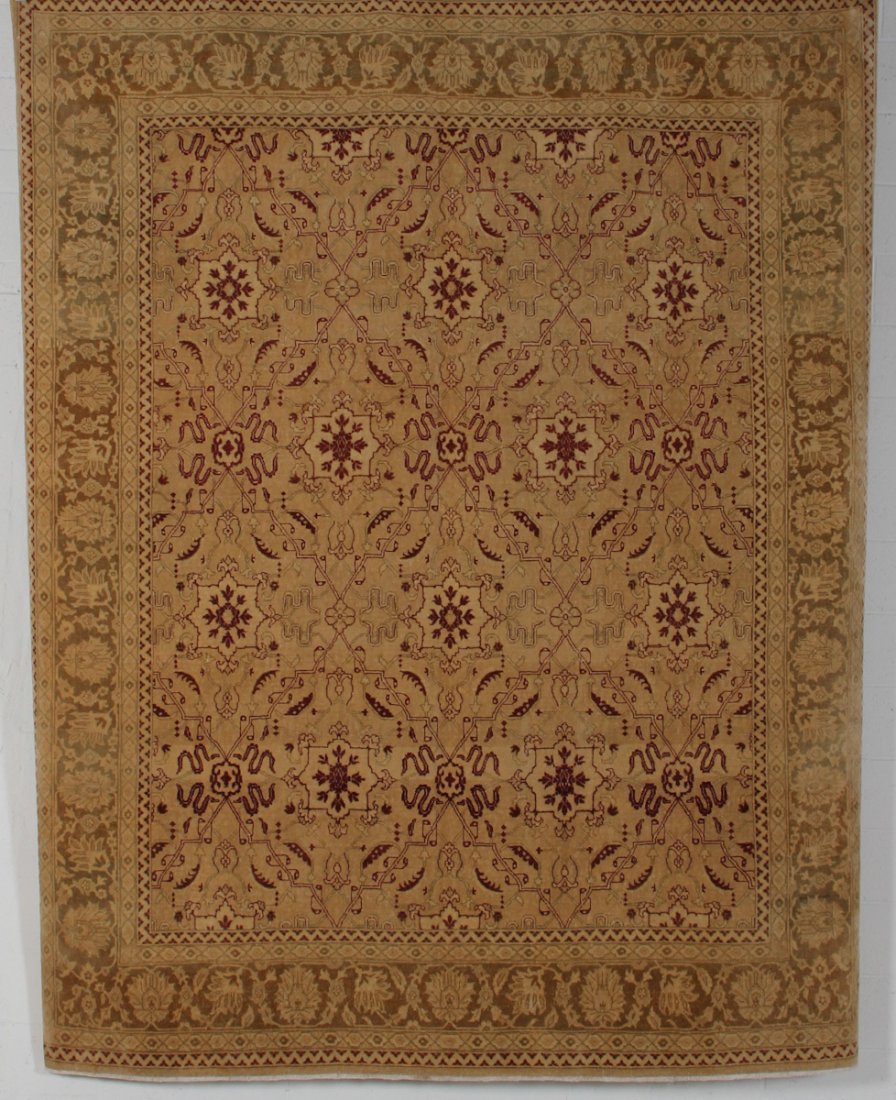 Agra Carpet: Agra Carpet, India. Size: 8'1" x 9'9". Cost for us to pack and ship this item via UPS GROUND in the continental USA (includes insurance, with signature required): $80.