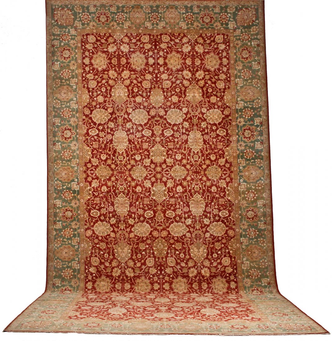 Classical Agra Carpet: Classical Agra Carpet, India. Size: 12' 2" x 23' 10".