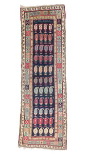 Northwest Persian Boteh Rug, 19th C., 3'4'' x 9'6'': Northwest Persian Boteh Rug, 19th C., 3'4'' x 9'6'' (102 x 290 cm). Weight: 9 lbs. Material: wool pile, wool warp, wool weft. Private Florida collection.