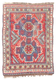 NW Anatolian Bergama Ezine Rug, Turkey, 19th C.: NW Anatolian Bergama Ezine Rug, Turkey, 19th C., 5'1'' x 6'11'' (155 x 211 cm). Material: wool pile, wool warp, wool weft. Ex. Richard R. Markarian Collection, Cincinnati, OH. Provenance: The Collecti