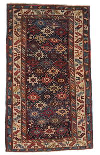 Kuba Rug, Caucasus, Ca. 1880, 3'5'' x 5'7'': Kuba Rug, Caucasus, Ca. 1880, 3'5'' x 5'7'' (104 x 170 cm). Weight: 6 lbs. Material: wool pile, wool warp, wool weft.